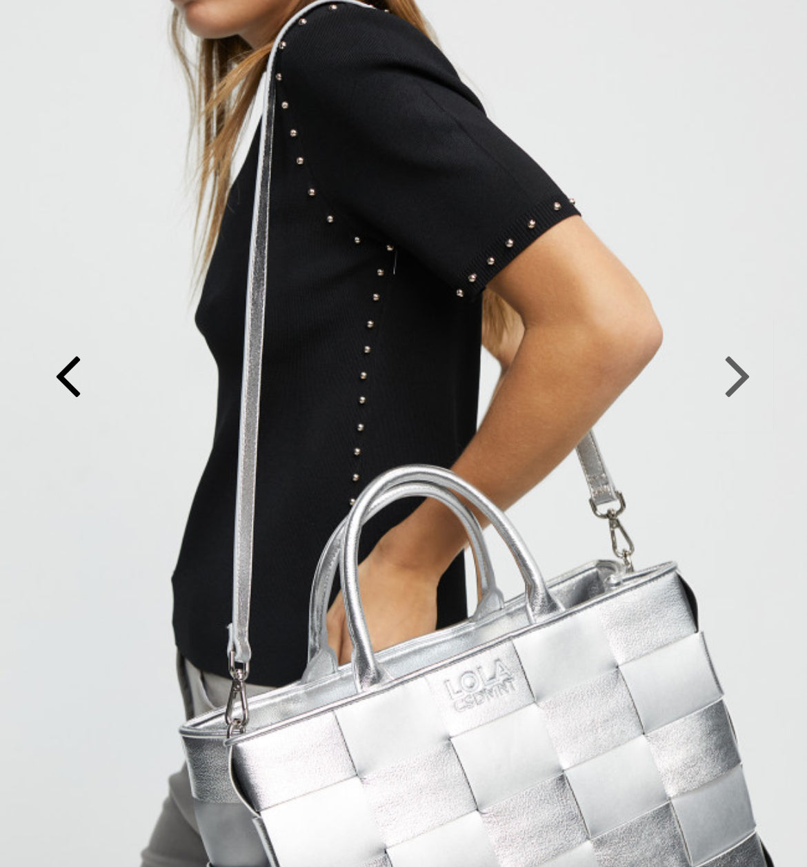 Shopper Lola Casademunt trenzado plata