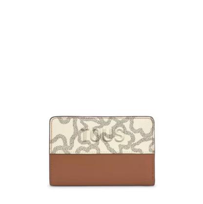 Cartera camel y beige Kaos Icon