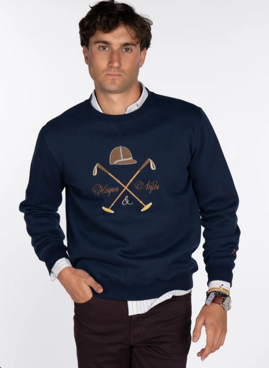 SUDADERA LUXE EQUINE DARK BLUE