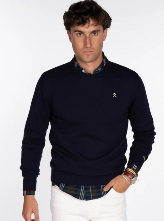 JERSEY ROUND NECK NAVY BLUE