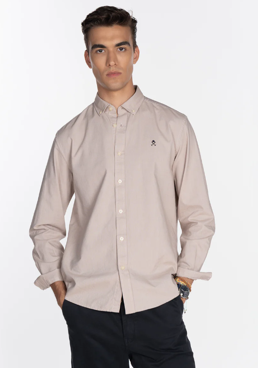 CAMISA OXFORD COLOR CAMEL