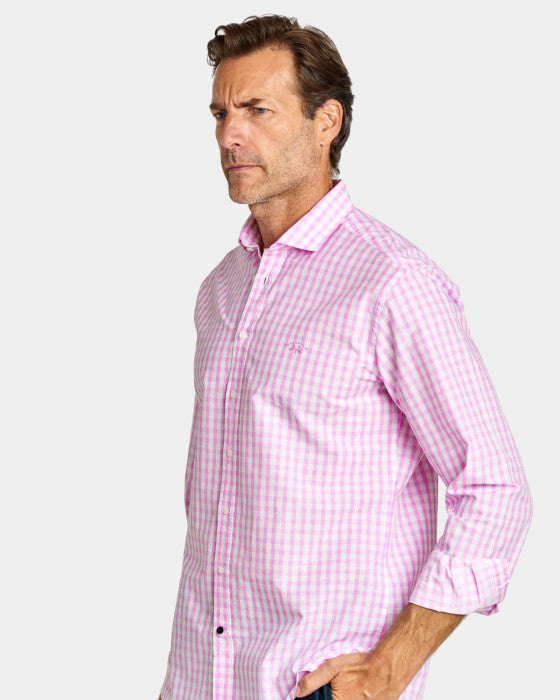 Camisa SPG Cuadros rosa Cutway