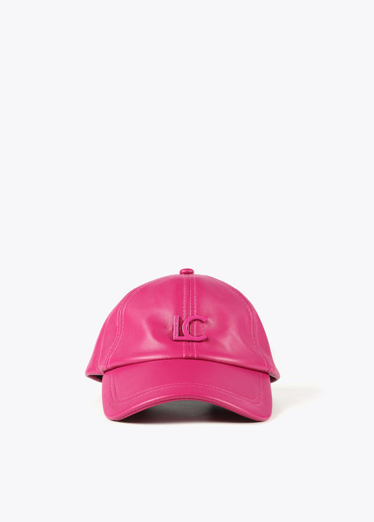 Gorra efecto piel color ROSA