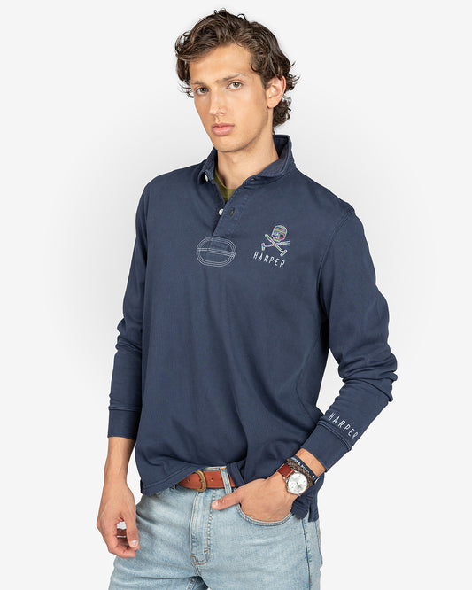 POLO SKULL NAVY BLUE