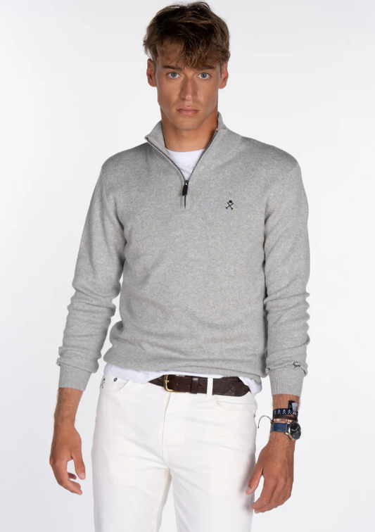 JERSEY ICON ZIPPER GREY