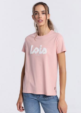 Camiseta Lois Rosa Logo