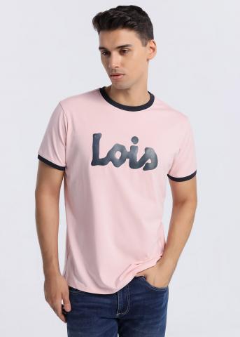 Camiseta Lois Logo Rosa