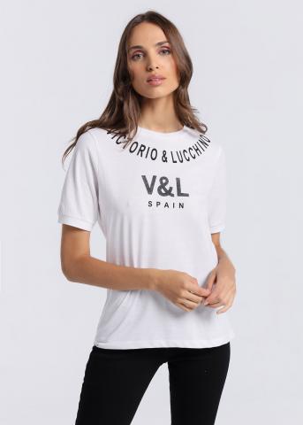 Camiseta V&l Piedra blanca