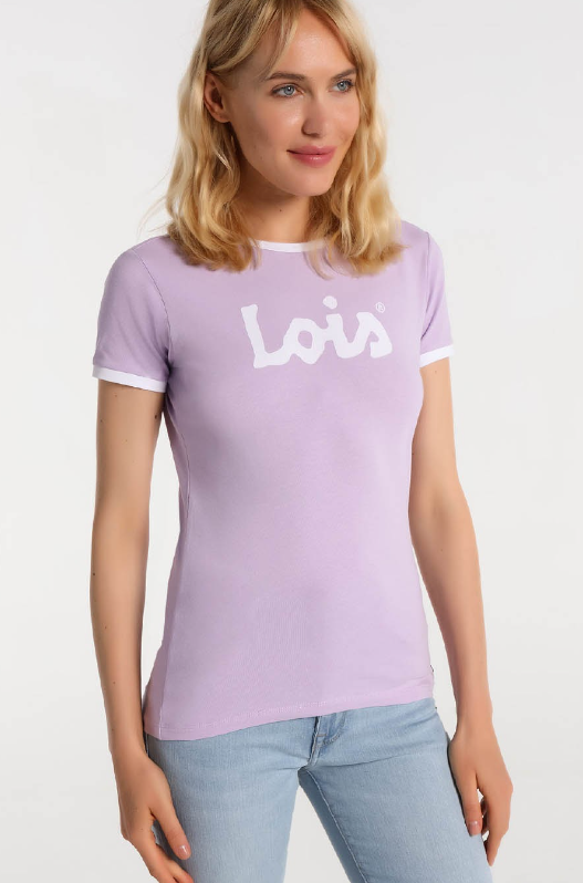 Camiseta Lois Basic. Malva