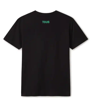 Camiseta Tous Bear Negro y turquesa