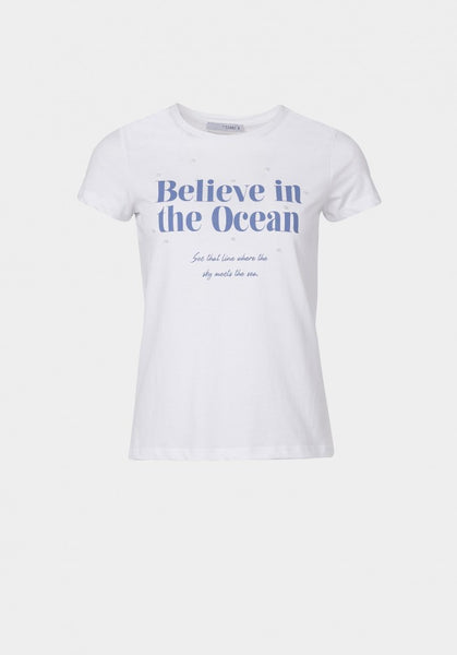 Camiseta Believe perlas