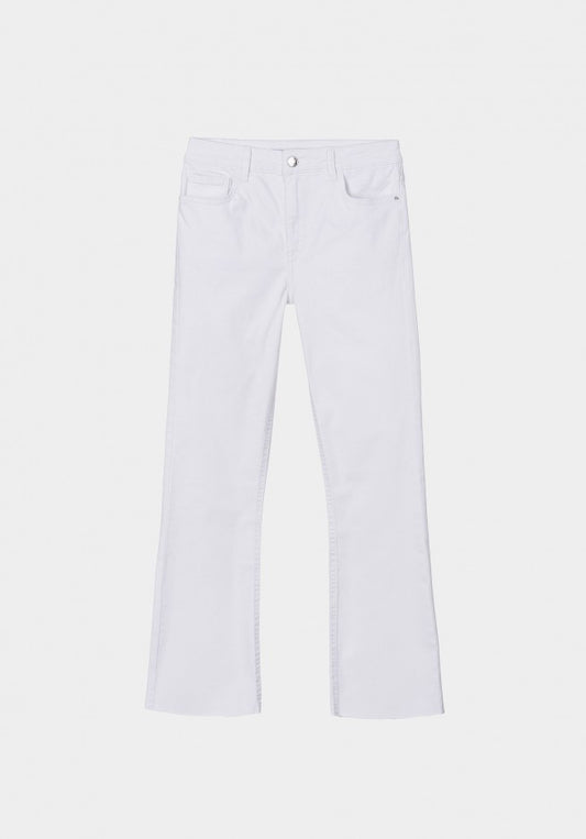 Jeans Cropped Blanco